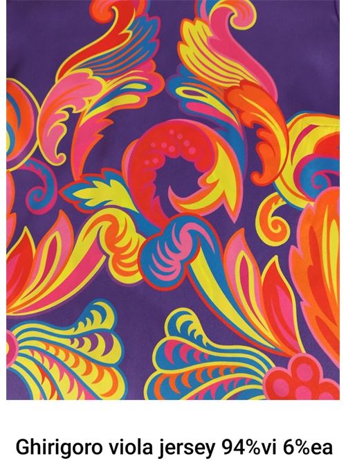 tessuto in jersey con ghirigori viola Laboratorio Capri | GHIRIGOROVIOLAGHIRIGOROVIOLA